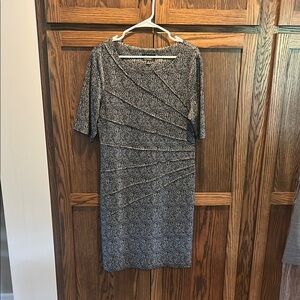 Elegant Black and White Dress